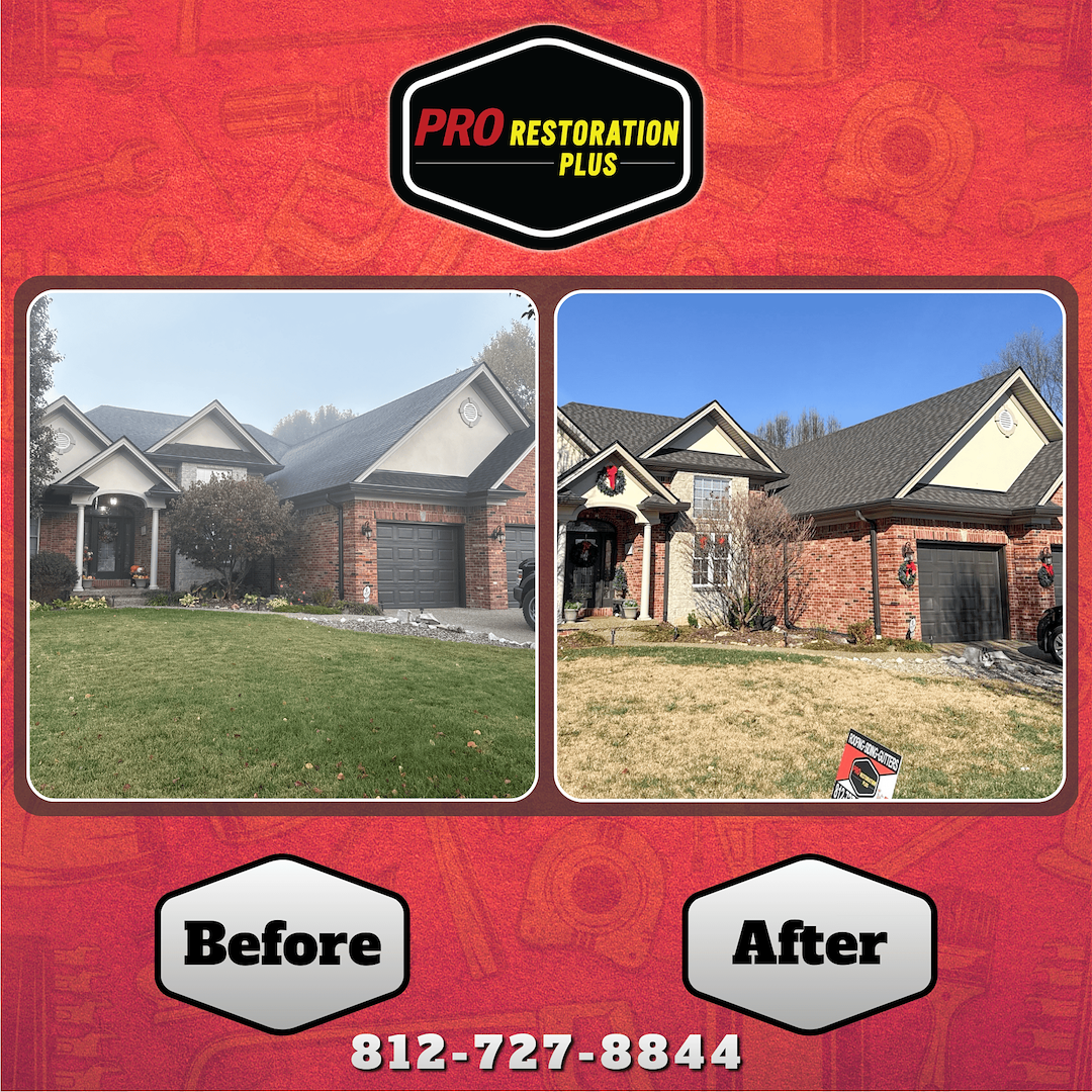 Roof & Gutter Replacement Due to Hail Storm in New Albany, Indiana | Pro Restoration Plus